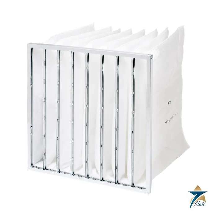 cf-Basic-Flo Camfil Basic-Flo economy bag filter (family photo, galvanised header frame)