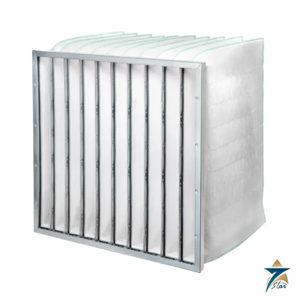 Camfil Cam-Flo ES bag filter (family photo, galvanised steel frame, synthetic pockets)