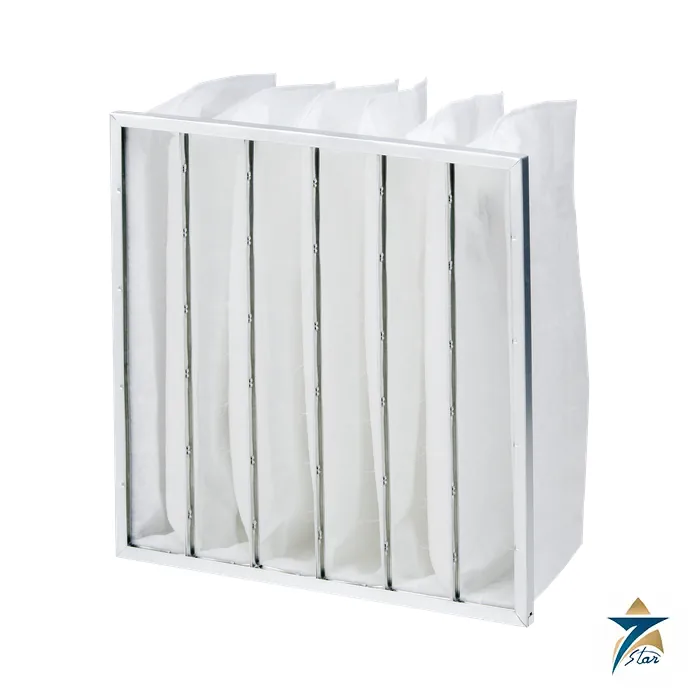 cf-Hi-Cap Camfil Hi-Cap synthetic bag prefilter (family photo, galvanised frame)