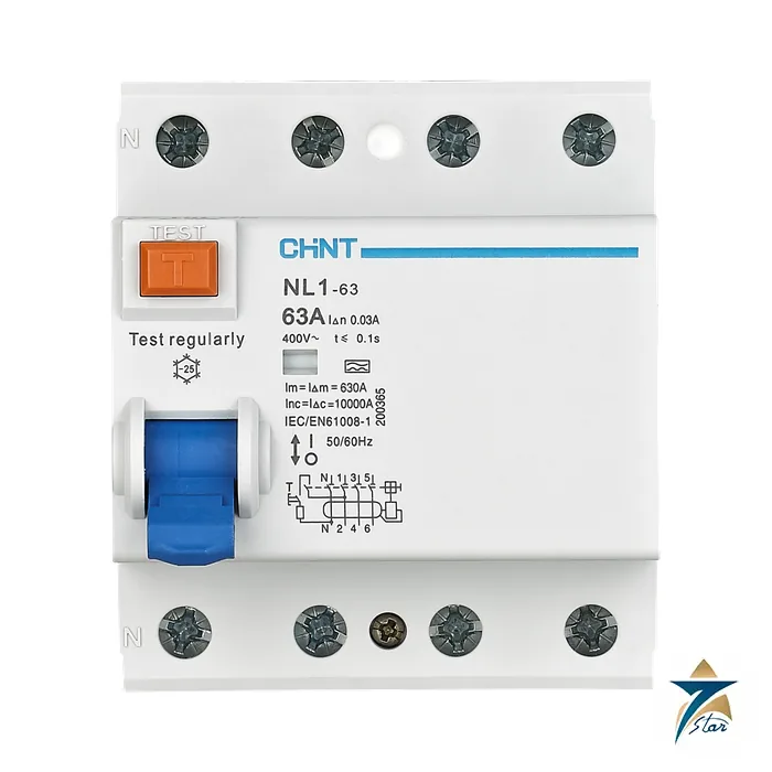 CHINT NL1-63 4-pole residual current circuit breaker