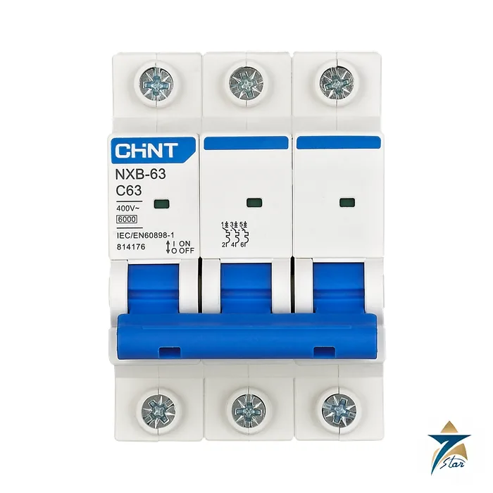 chint-nxb-63 CHINT NXB-63 3-pole miniature circuit breaker
