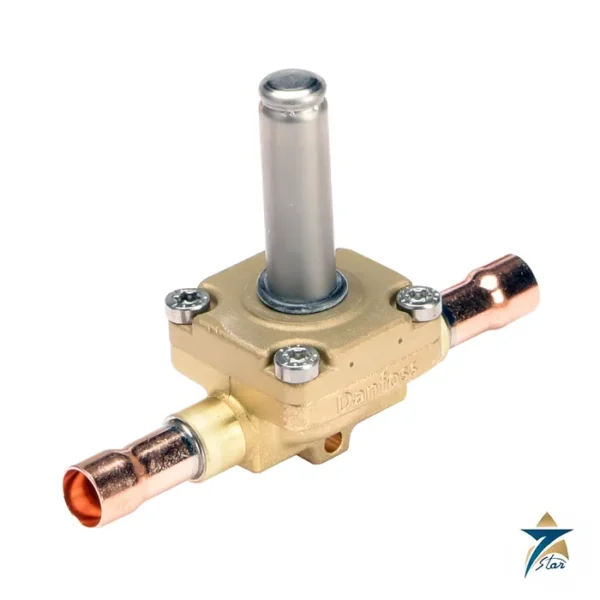 Danfoss EVR solenoid valve with solder connections (official image of the EVR 10 type)