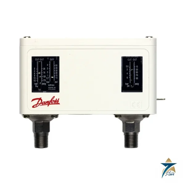 Danfoss KP 44 dual pressure switch with two G 1/4 connections (official image of the type)
