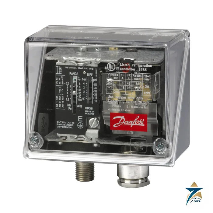 dan-181960 Danfoss KPI 35 pressure switch with transparent cover (official image of the type)