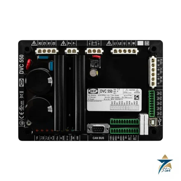 DEIF DVC 550 digital voltage controller board top view