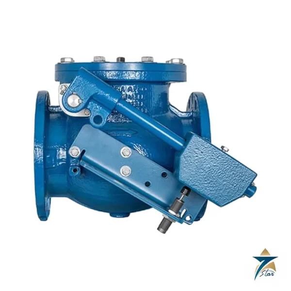 APCO CVS-6000 swing check valve with lever and weight closure control