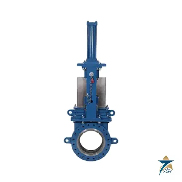 DeZURIK KSV severe service knife gate valve with pneumatic cylinder actuator