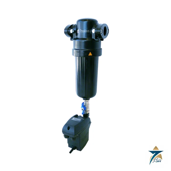 donaldson-df-c-0050-1450-compressed-air-cyclone-separator Donaldson DF-C cyclone separator with UFM-D drain (official product image)