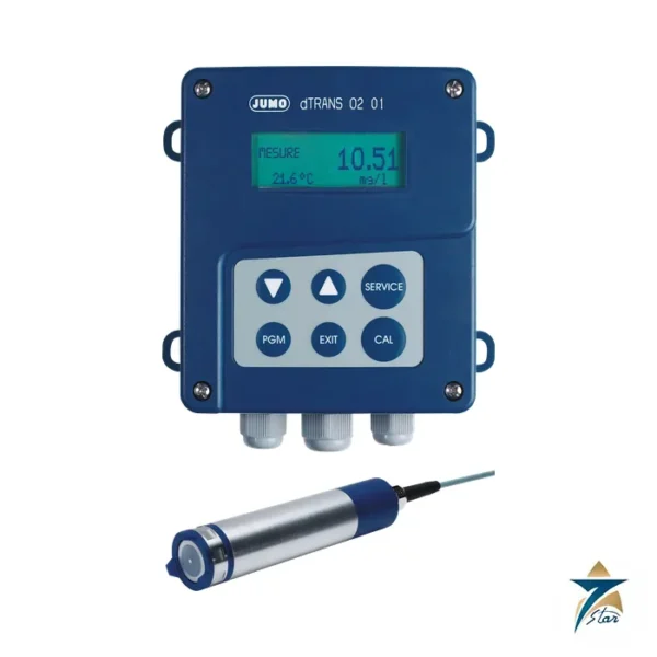 JUMO dTRANS O2 01 two-wire dissolved oxygen transmitter with operating unit
