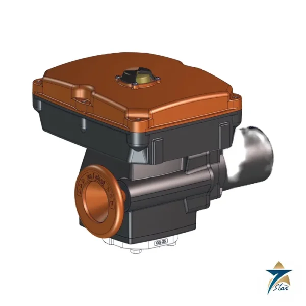 EBRO MS3 electric control drive with orange cover and angle sensor