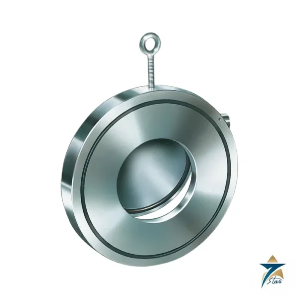 EBRO RSK wafer type check valve with holder eye, stainless steel version