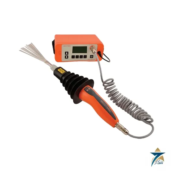 Elcometer 266 holiday detector with probe handle and band brush