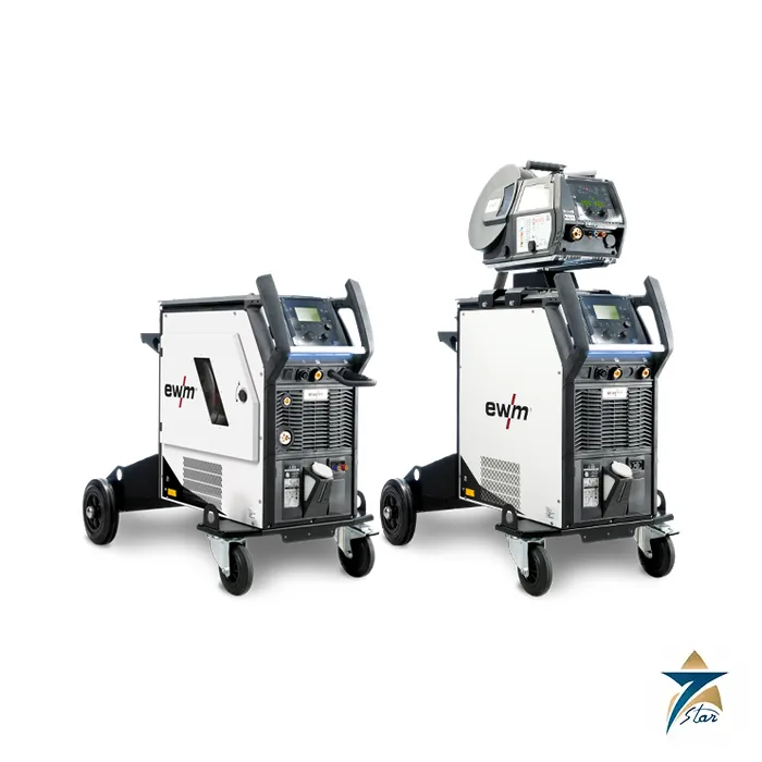EWM Phoenix XQ puls compact and decompact MIG/MAG welding machines on trolleys EWM Phoenix XQ 500 puls D decompact MIG/MAG welding machine, XQ family image