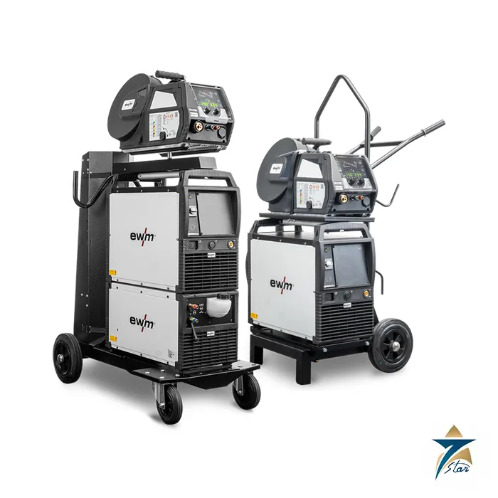 EWM Taurus XQ 505 Synergic D modular MIG/MAG welding machine on trolley, XQ family image EWM Taurus XQ 505 Synergic D modular MIG/MAG welding machine on trolley, XQ family image