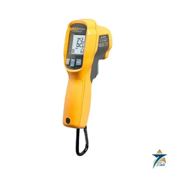 Fluke 62 MAX+ handheld infrared laser thermometer with carabiner