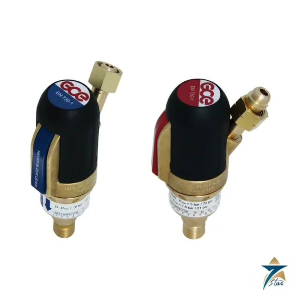 GCE SAFE-GUARD-5 flashback arrestors for oxygen and fuel gas