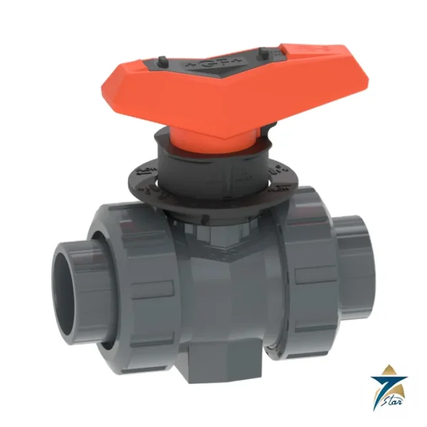 GF Type 546 Pro linear ball valve with orange lever