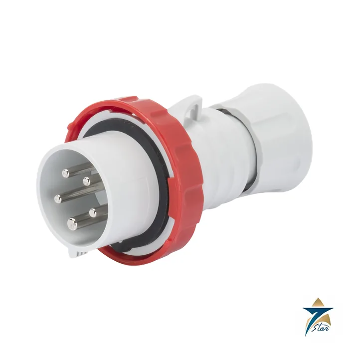 Gewiss GW60042H IEC 309 HP straight plug 32A 3P+N+E red
