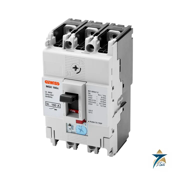 Gewiss GWD9067 MSX 160c moulded case circuit breaker 3P 160A