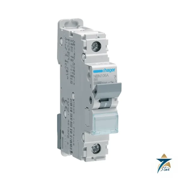 Hager NBN106A 1P B 6 A miniature circuit breaker
