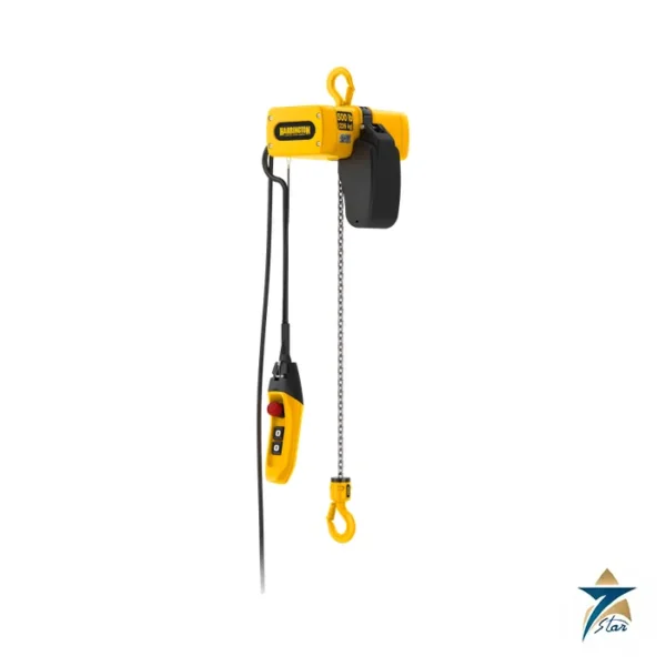Harrington EM mini electric chain hoist with pendant and load chain