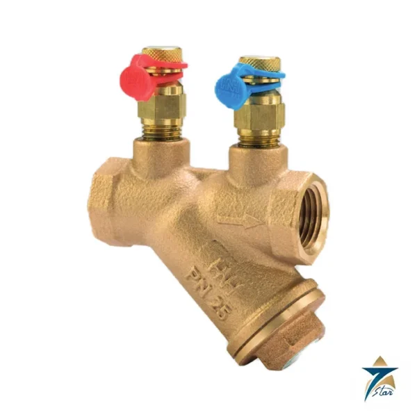 Hattersley Fig. 907 bronze Y-type strainer with two test points