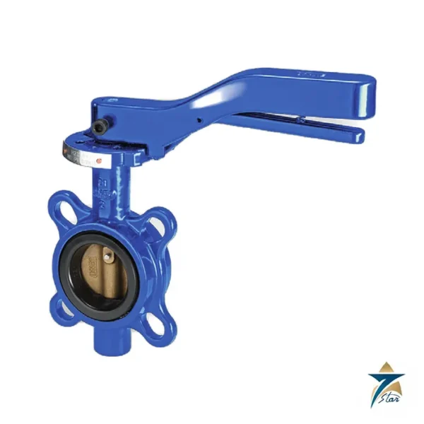 Hattersley Fig. 950 semi-lugged wafer pattern lever operated butterfly valve