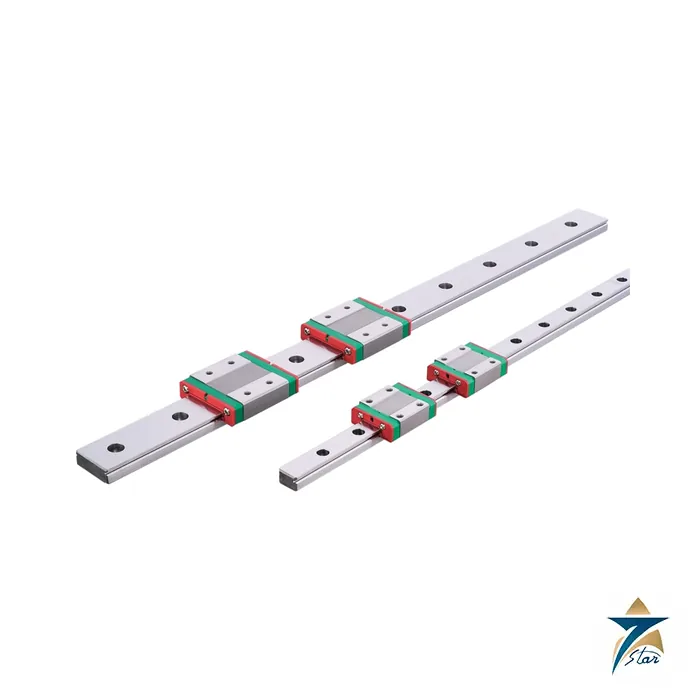 HIWIN MG series miniature linear guideway blocks on rails