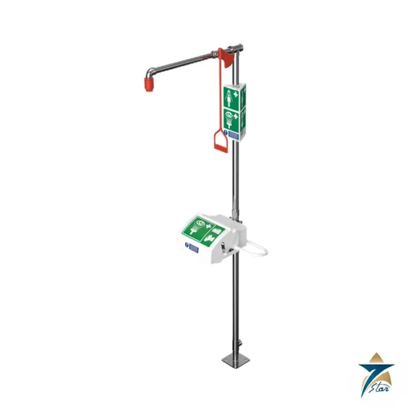 Hughes EXP-18GS/45G floor mounted safety shower with eye wash