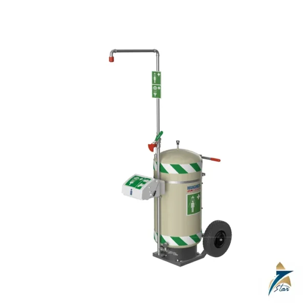 Hughes STD-40K/45G mobile 114 L safety shower with eye wash