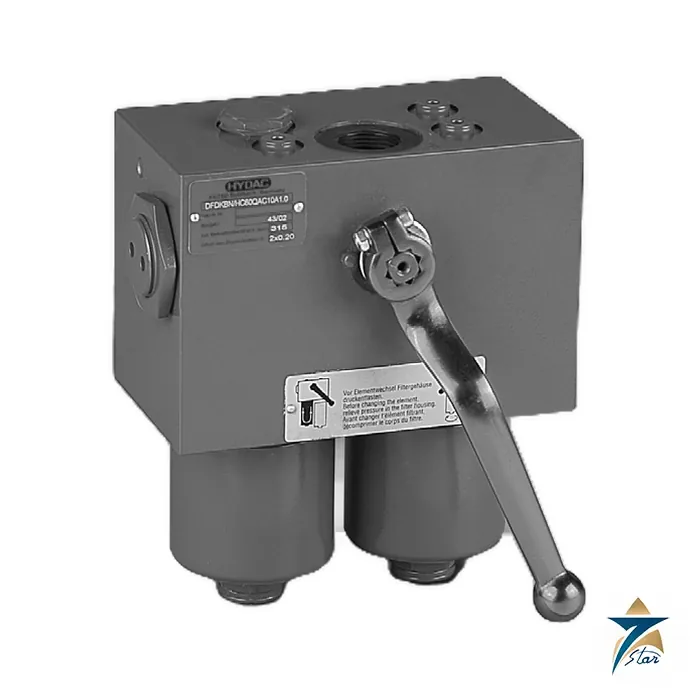 hydac-dfdk-change-over-pressure-filter Hydac DFDK duplex change-over pressure filter with lever
