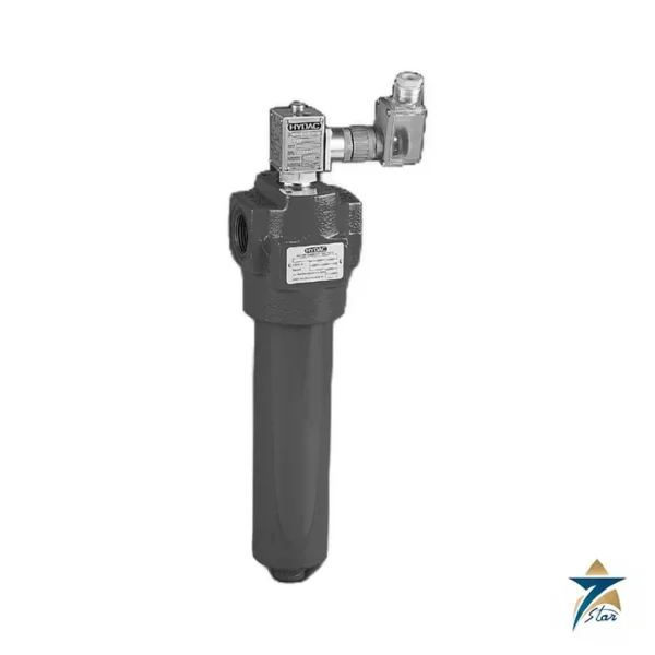 Hydac DFN inline pressure filter with clogging indicator