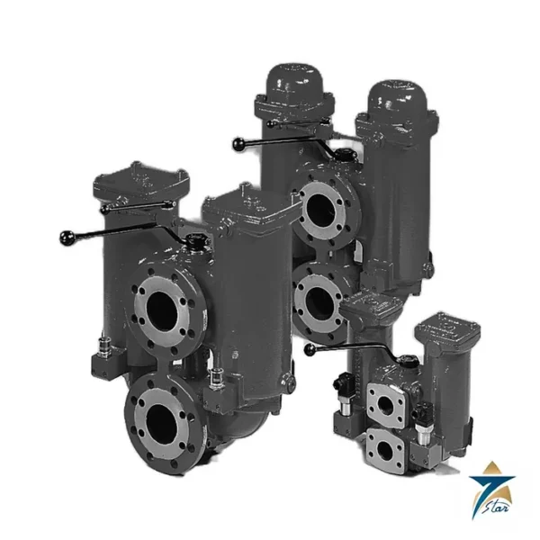 Hydac RFLD cast change-over inline filters with flanged ports