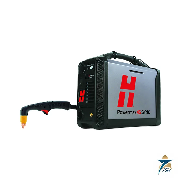 Hypertherm Powermax45 SYNC plasma cutter with 75° hand torch