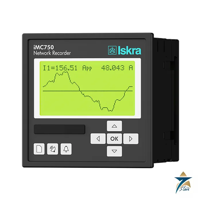 imc750-is Iskra iMC750 network recorder front panel with 96 mm square housing