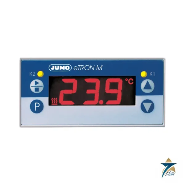 JUMO eTRON M electronic microstat, 76 x 36 mm panel thermostat