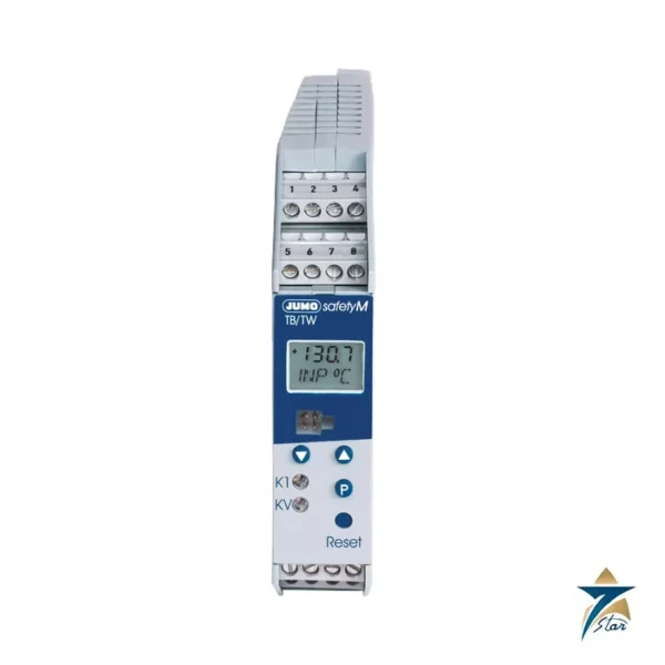 JUMO safetyM TB/TW temperature limiter and monitor, DIN-rail unit