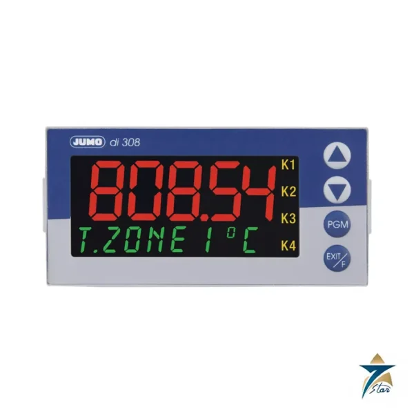 JUMO di 308 digital indicator, 96 x 48 mm panel instrument