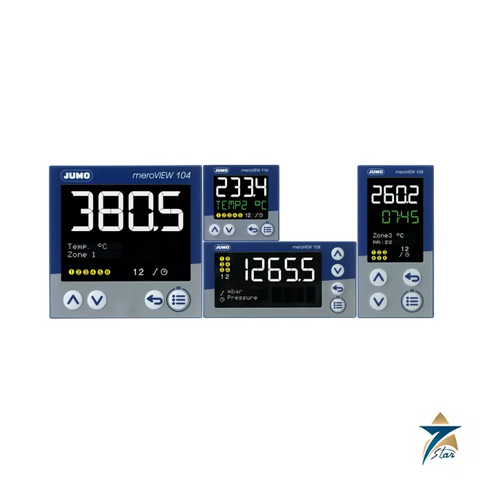 JUMO meroVIEW digital indicator series, formats 116, 108 and 104, family photo JUMO meroVIEW digital indicator series, formats 116, 108 and 104, family photo
