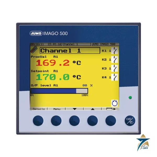 JUMO IMAGO 500 multichannel process and program controller with colour TFT display