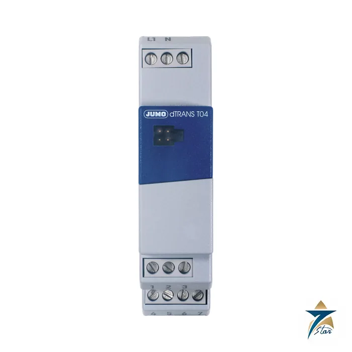 jumo-707040 JUMO dTRANS T04 four-wire DIN-rail transmitter