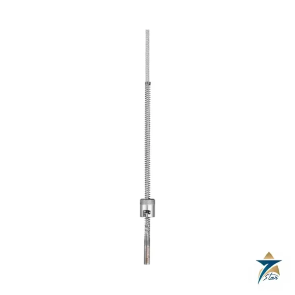 JUMO 902190 push-in RTD temperature probe with bayonet lock and spring