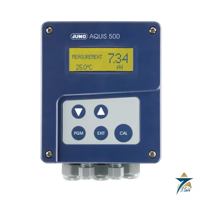 jumo-aquis-500-ph-ph-orp-transmitter-and-controller JUMO AQUIS 500 pH transmitter and controller in surface-mount housing