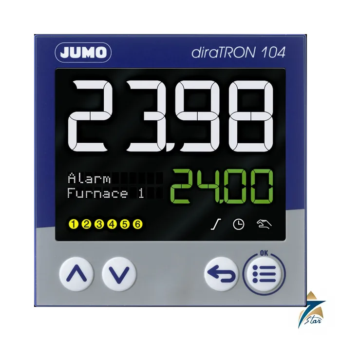 JUMO diraTRON 104 compact controller front panel JUMO diraTRON 104 compact controller front panel