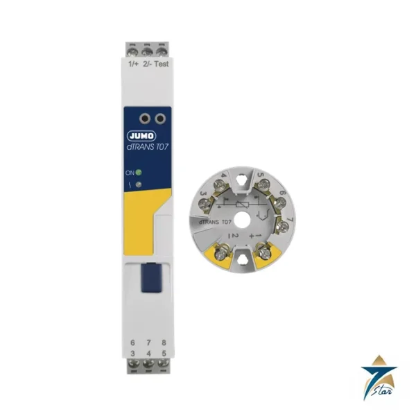 JUMO dTRANS T07 two-channel HART temperature transmitter, DIN rail and head versions