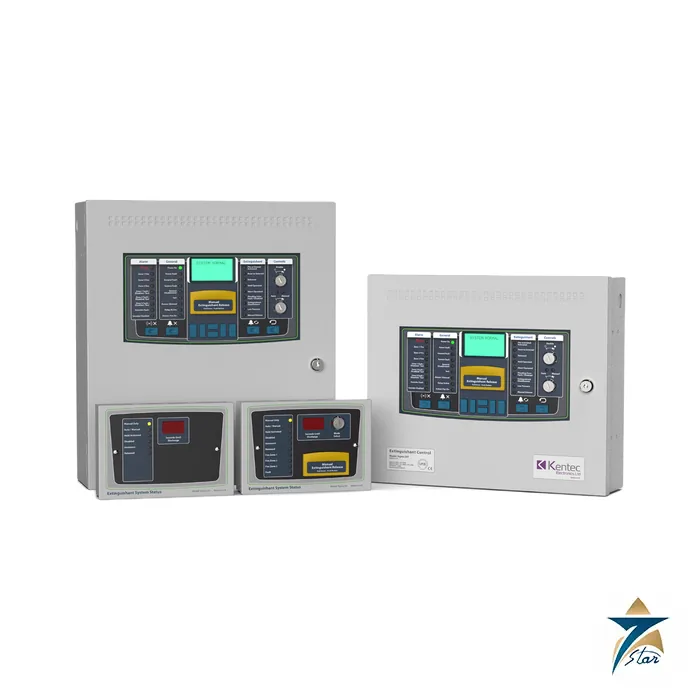 kentec-sigma-zxt-k192311xm2-single-area-extinguishant-panel Kentec Sigma ZXT range photo: extinguishant control panels and status indicators (manufacturer datasheet image)