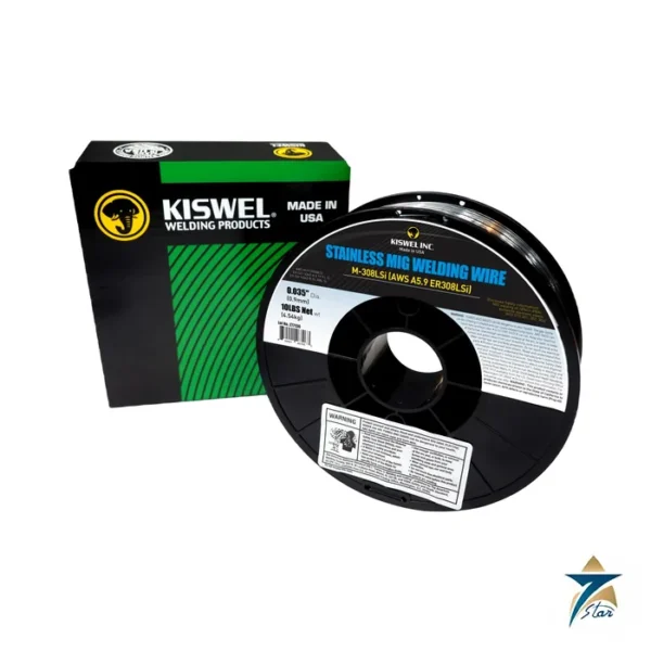 KISWEL M-308LSi stainless MIG wire spool and box