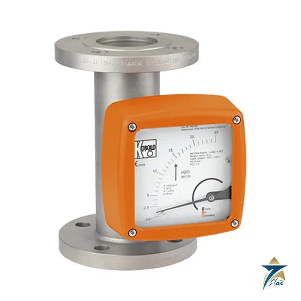 KOBOLD BGN all-metal variable area flow meter with pointer display on flanged body