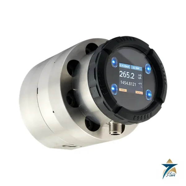 KOBOLD DON-H stainless steel oval gear flow meter with U-PACE display