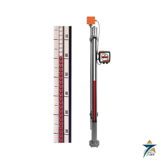 KOBOLD NBK-03 bypass magnetic level indicator with roller display and transmitter